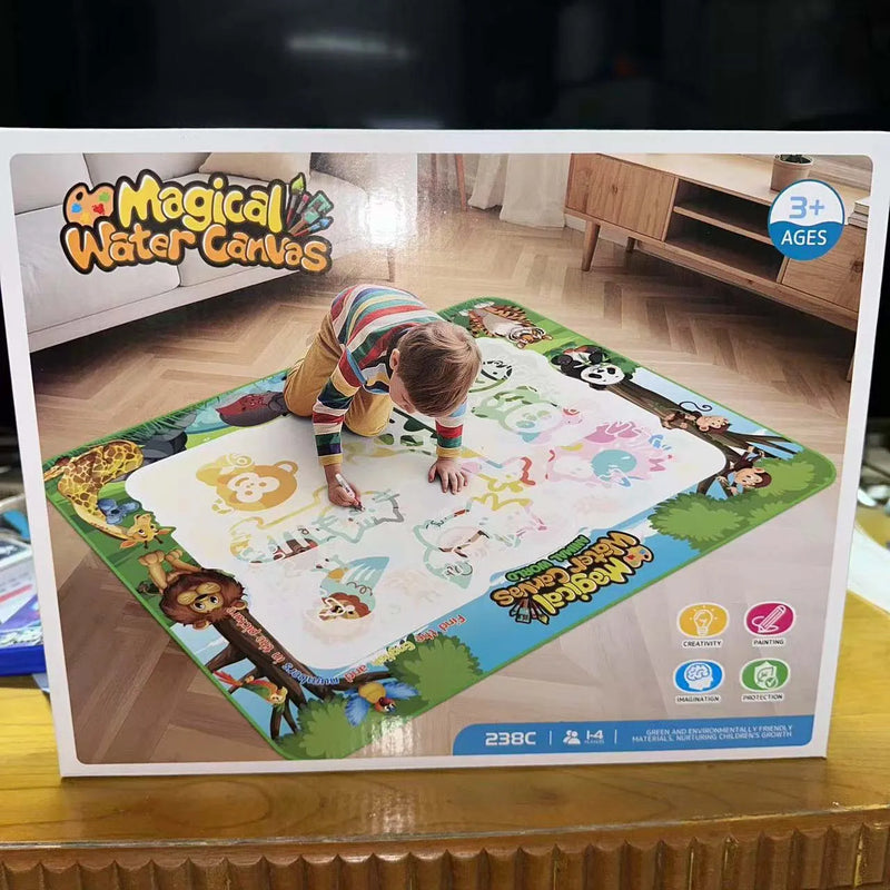 Tapete para desenho reutilizável com canetas a base de água