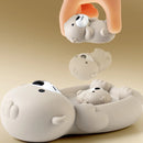 Família de lontras de silicone