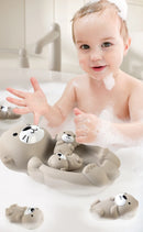 Família de lontras de silicone