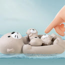 Família de lontras de silicone